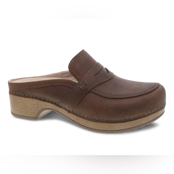 Dansko Bel Oiled Mule Clogs Size 40 US 9.5 Brown - Picture 2 of 9